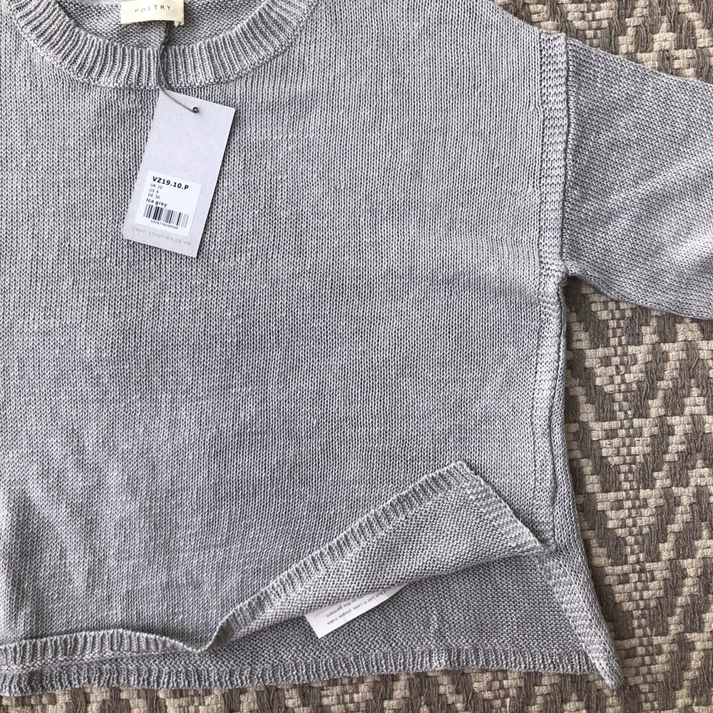 Poetry short sleeve linen knit sweater top size 6 - Picture 11 of 13